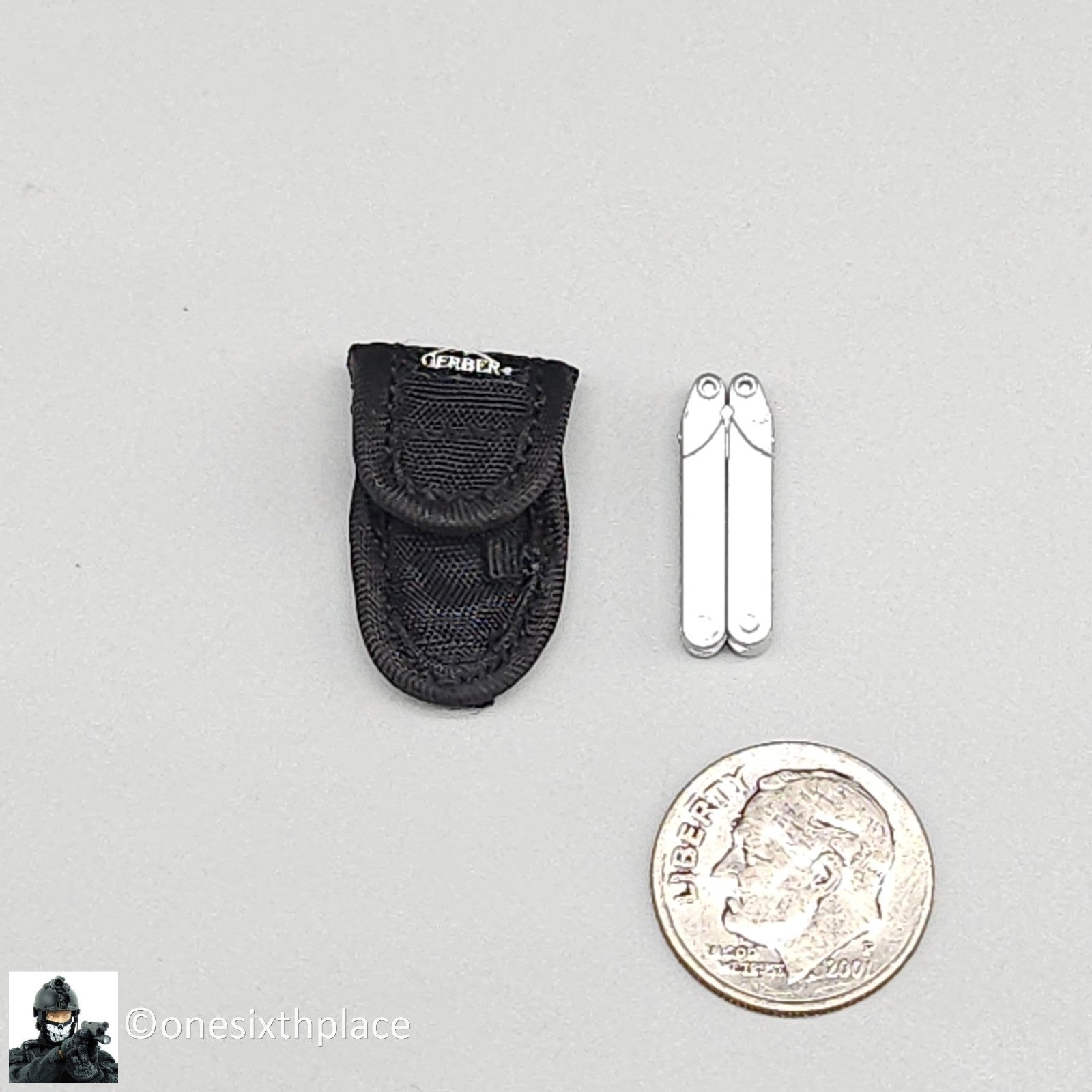 1:6 scale DamToys Multi Tool w/ Black Gerber Pouch for 12" Figures