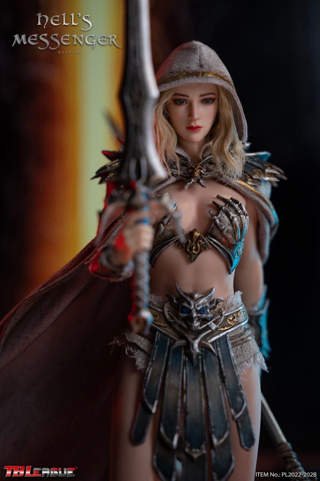 1:6 TBLeague PL2022-202B Hell’s Messenger Silver Female Head Sculpt 12" Figures