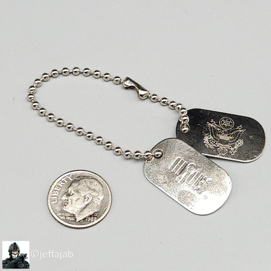 1:6 Hasbro Vietnam Door Gunner US Army Metal Dog Tags for  12" Figures