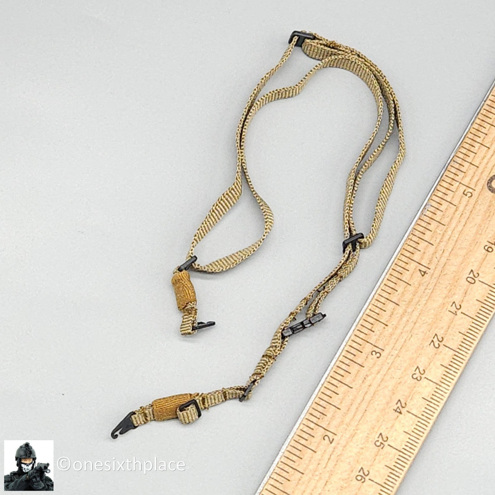 1:6 Easy & Simple PMC Field Recce Tan Rifle Sling for 12" Figures
