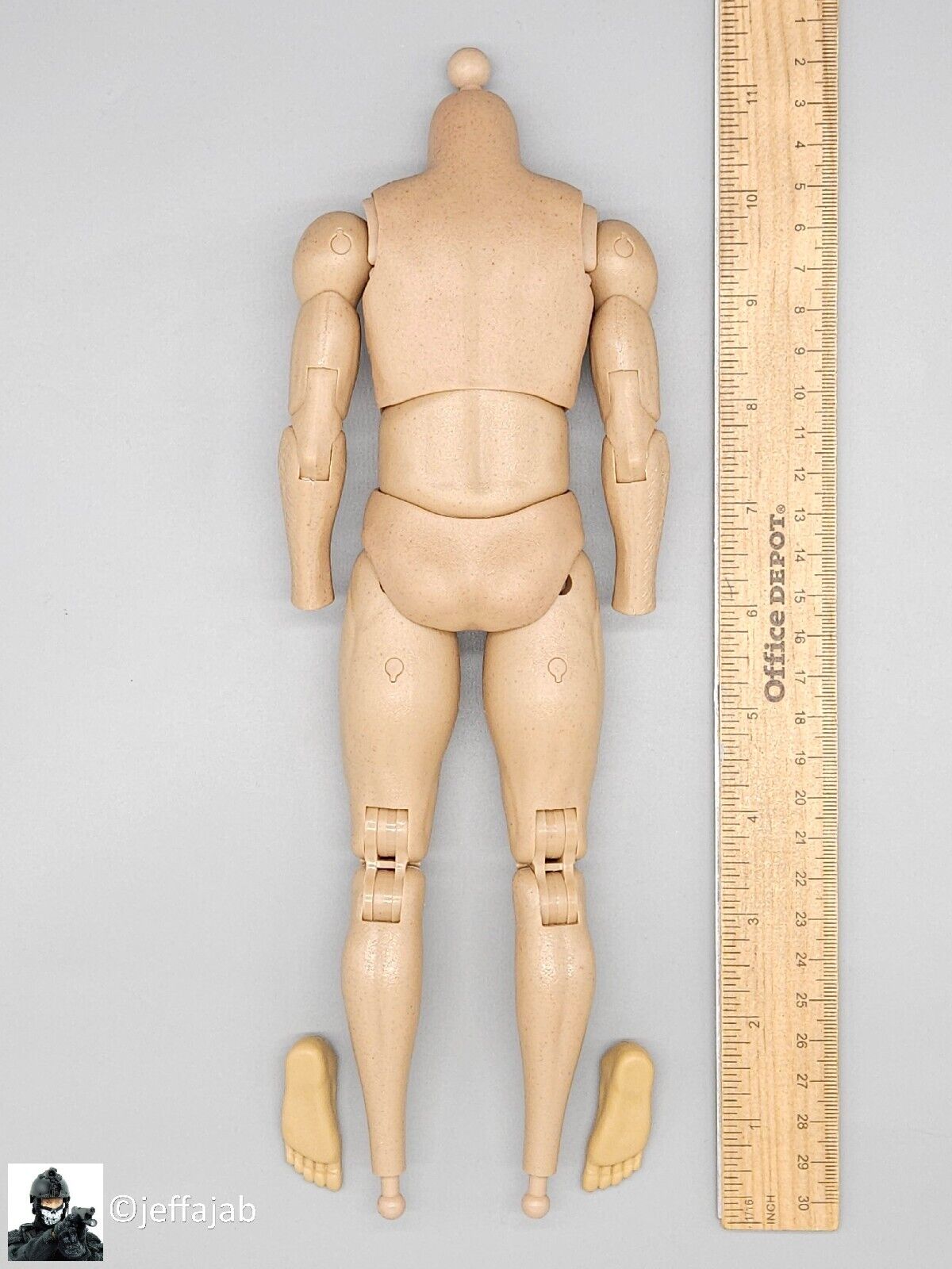 1:6 Easy & Simple Mk3Mod1 Male Nude Body w/ Feet for 12" Figures