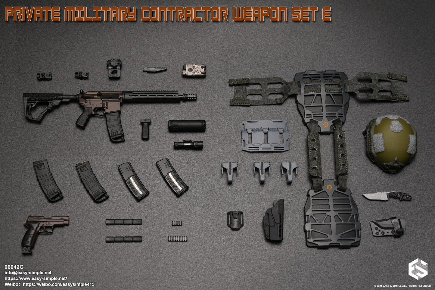 1:6 Easy & Simple PMC Plate Frame Plate Carrier w/ SMR Pouches