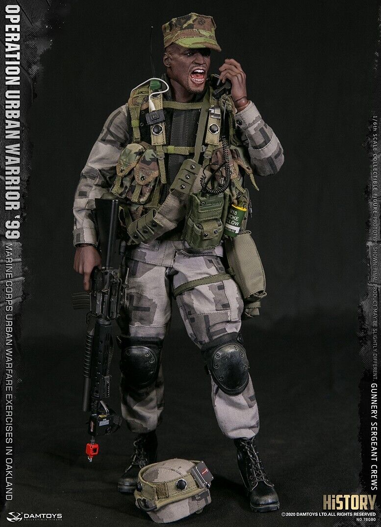 1/6 scale DamToys USMC Crews Speed Lace Combat Boots (Foot Type) for 12" Figure