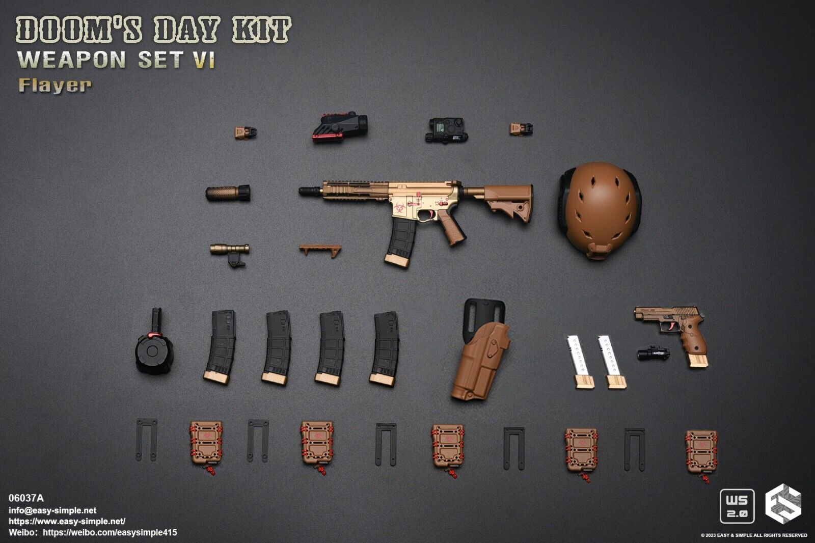 1:6 scale Easy & Simple Doom's Day Kit Weapon Set VI Ver A Flayer 06037A