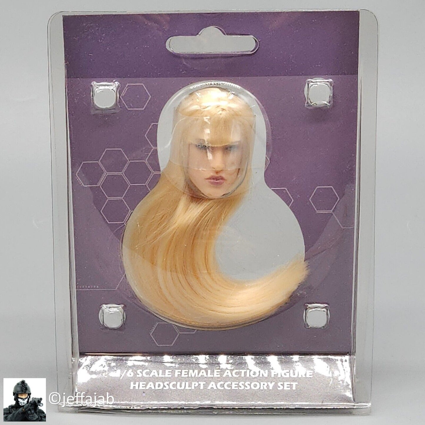 1:6 Triad Toys Female Head Sculpt Series 3 Claire Blond Hair for 12" Figures