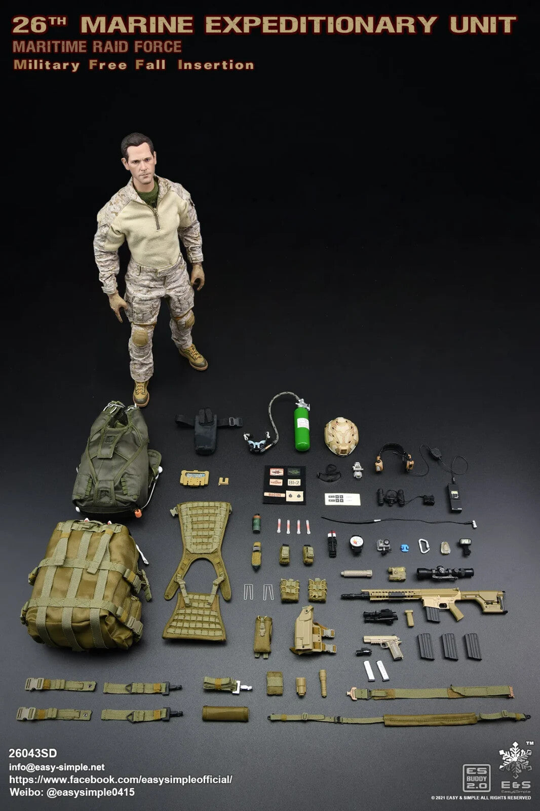 1:6 scale Easy & Simple Desert MARPAT Gen 3 Combat Pants for 12" Figures