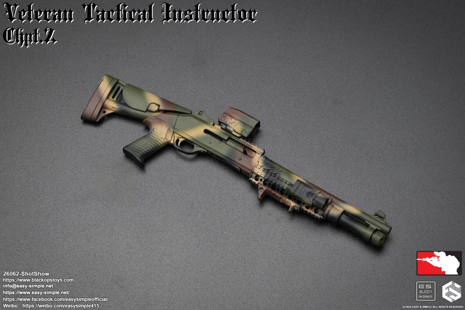 1:6 Easy & Simple Veteran Tactical Instructor Chapter II SHOT Show Camo Shotgun