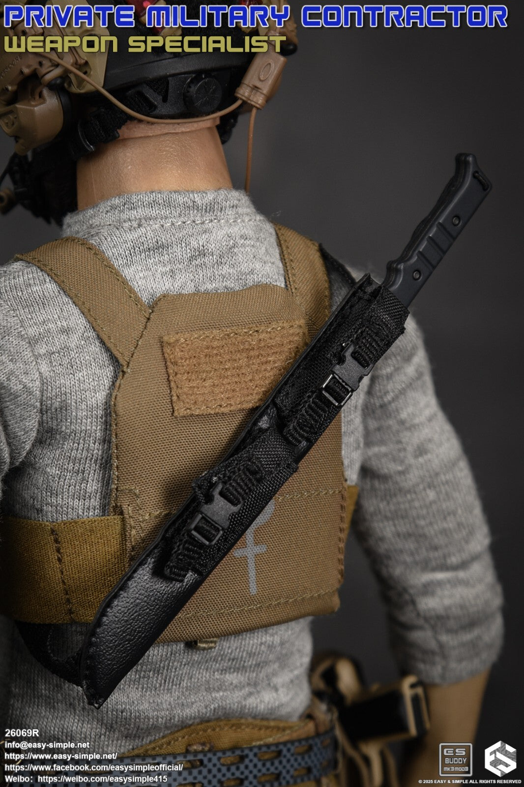 1:6 scale Easy & Simple PMC Weapon Specialist Logo Hoodie for 12" Figures