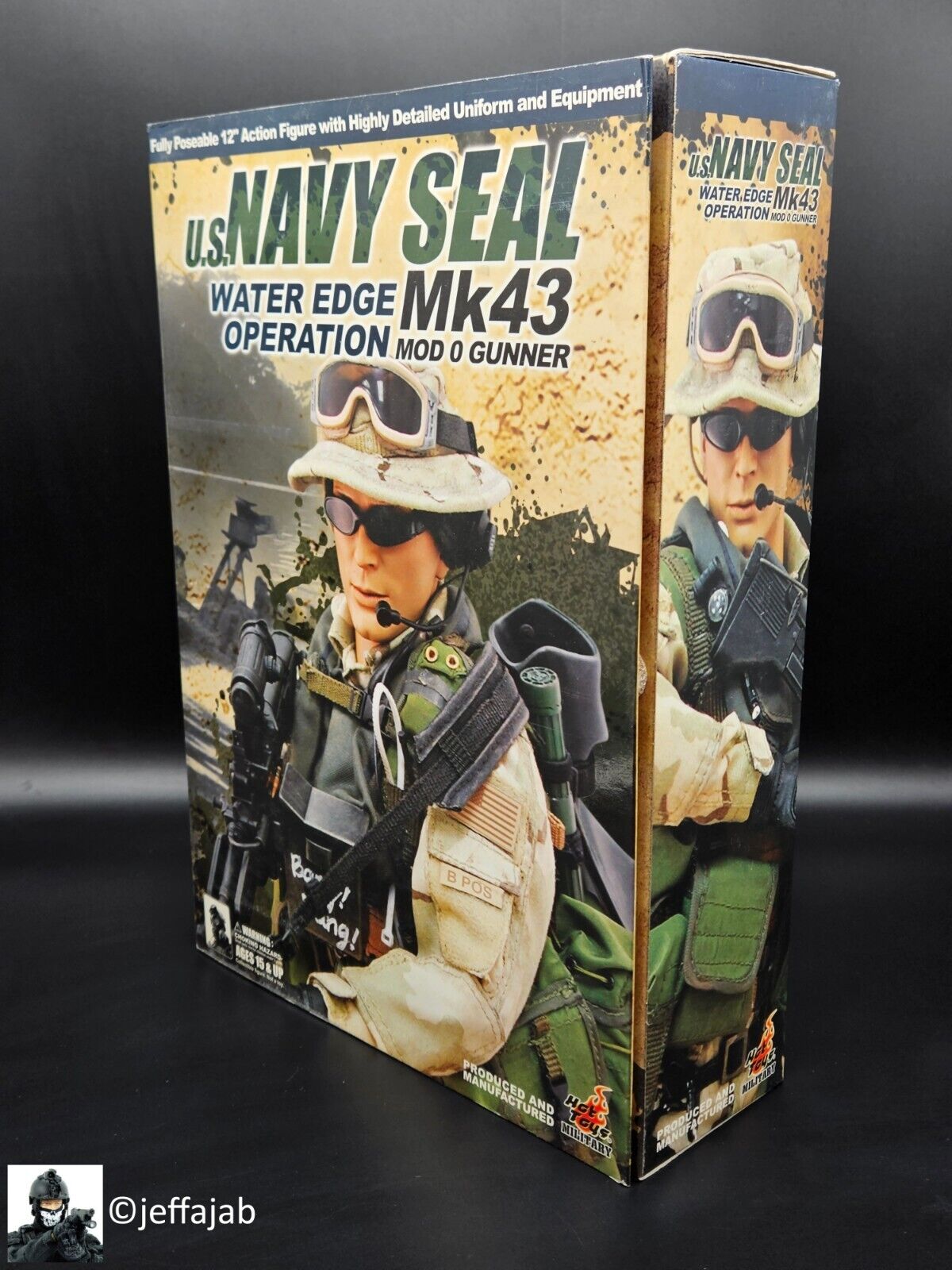 1:6 scale Hot Toys US Navy SEAL Water Edge Operation MK43 Mod0 Gunner 12" Figure