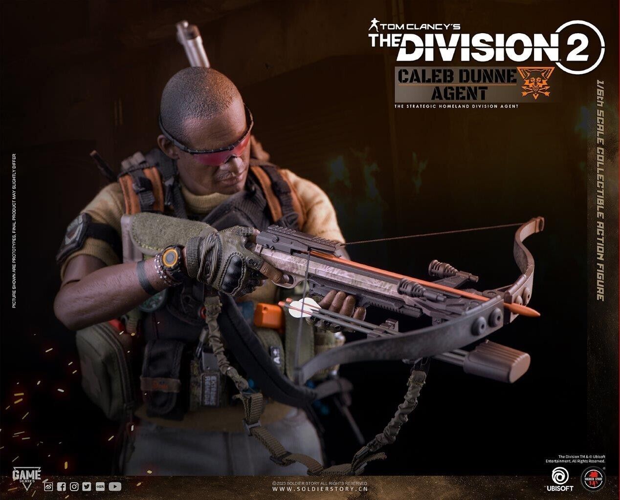 1:6 Soldier Story The Division 2 Agent Caleb Dunne Crossbow & Arrows Set