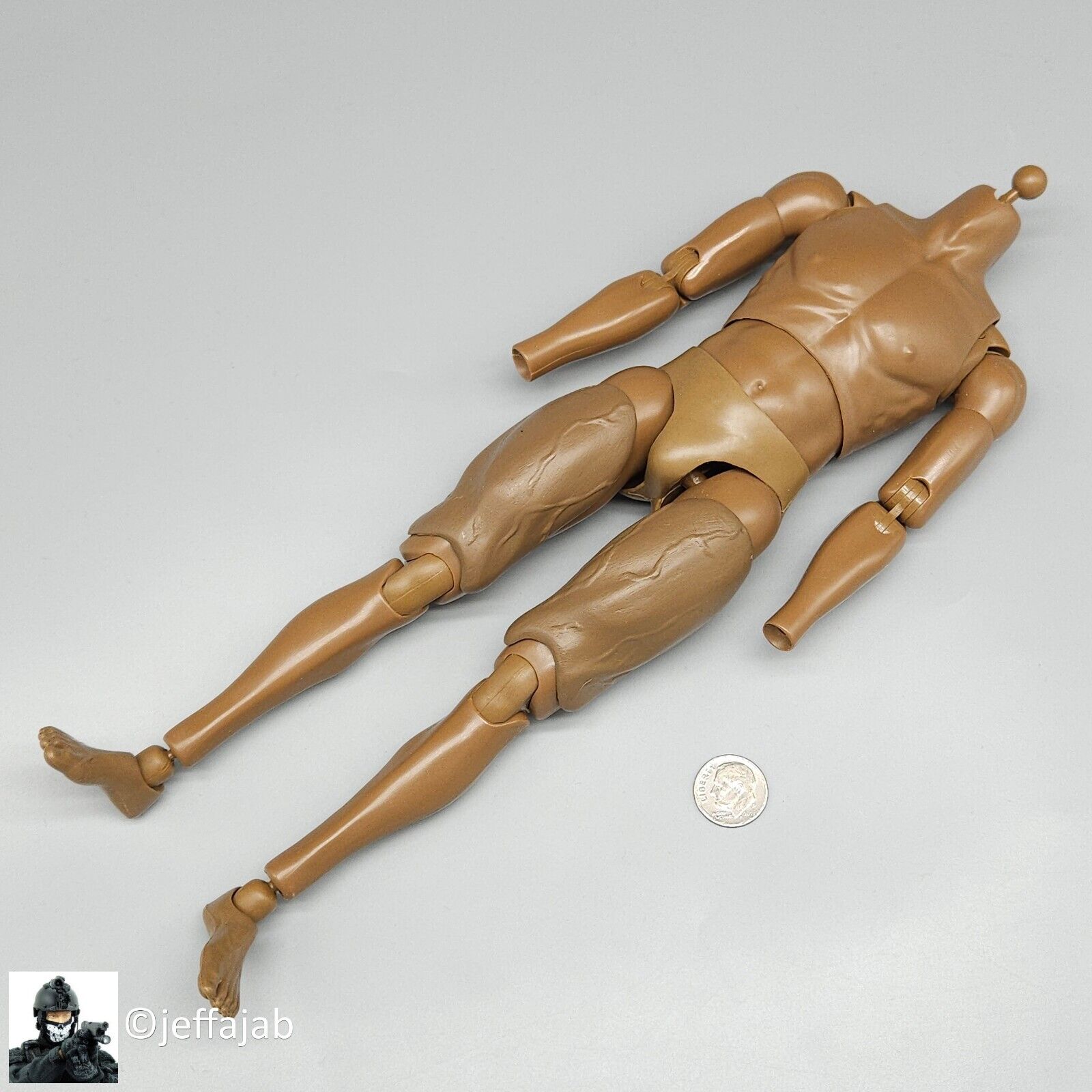 1:6 scale Soldier Story USAF TACP/JTAC Black AA Male Nude Body for 12" Figures