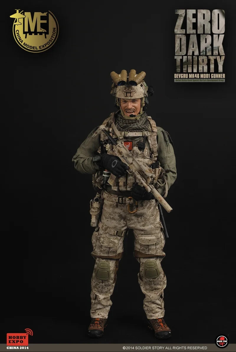 1:6 Soldier Story Zero Dark Thirty MK46Mod1 Gunner Male Head Sculpt 12" Figures