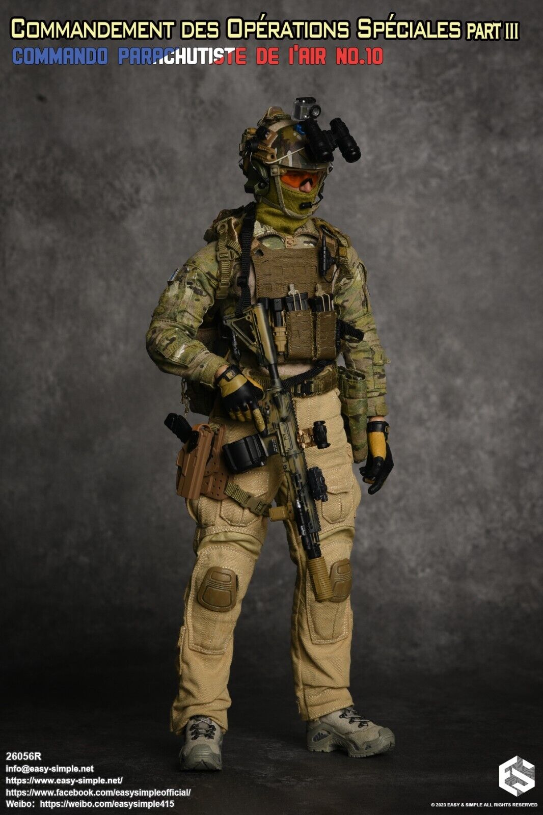 1:6 Easy & Simple French Airborne Special Operations Mulitcam Combat Shirt