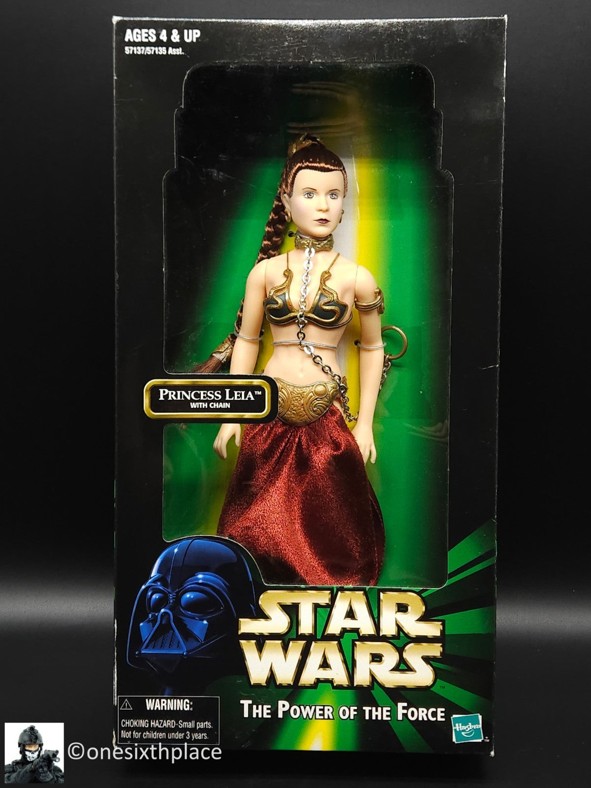 12" Hasbro Star Wars Princess Leia with Chain Power of the Force 1999 Female