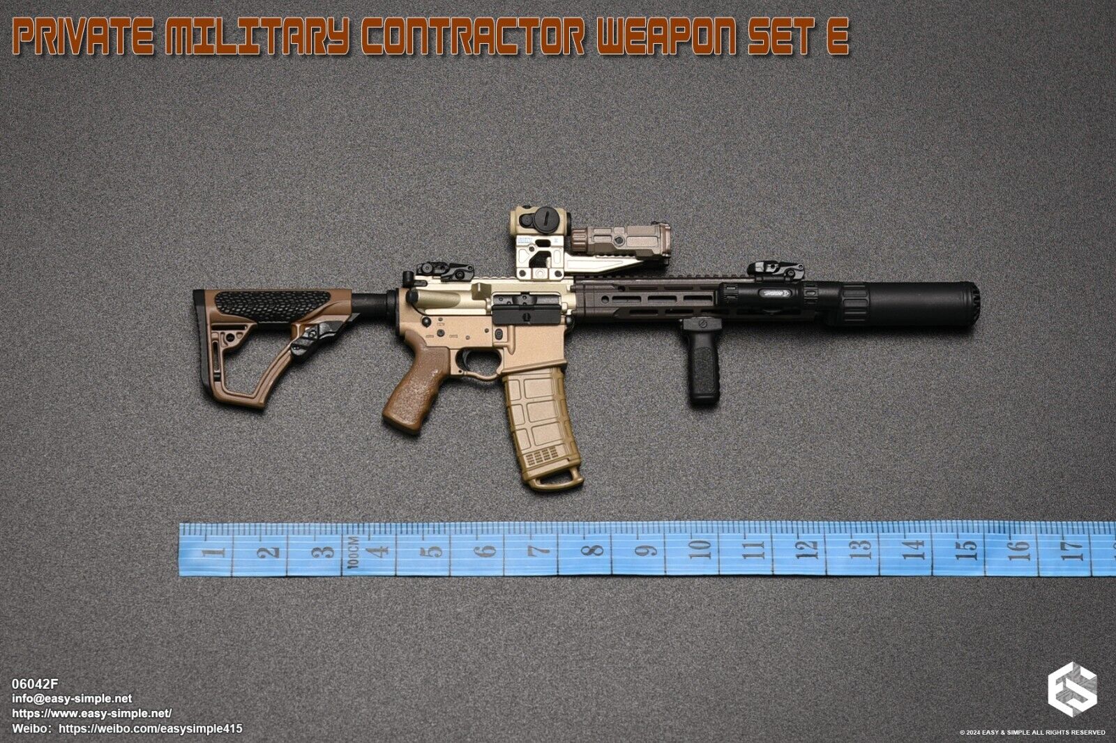 1:6 Easy & Simple Private Military Contractor Weapon Set E Ver. F for 12" Figure