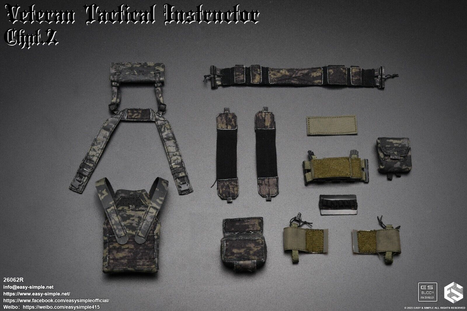 1:6 scale Easy & Simple Veteran Tactical Instructor Chapter II Patches Set