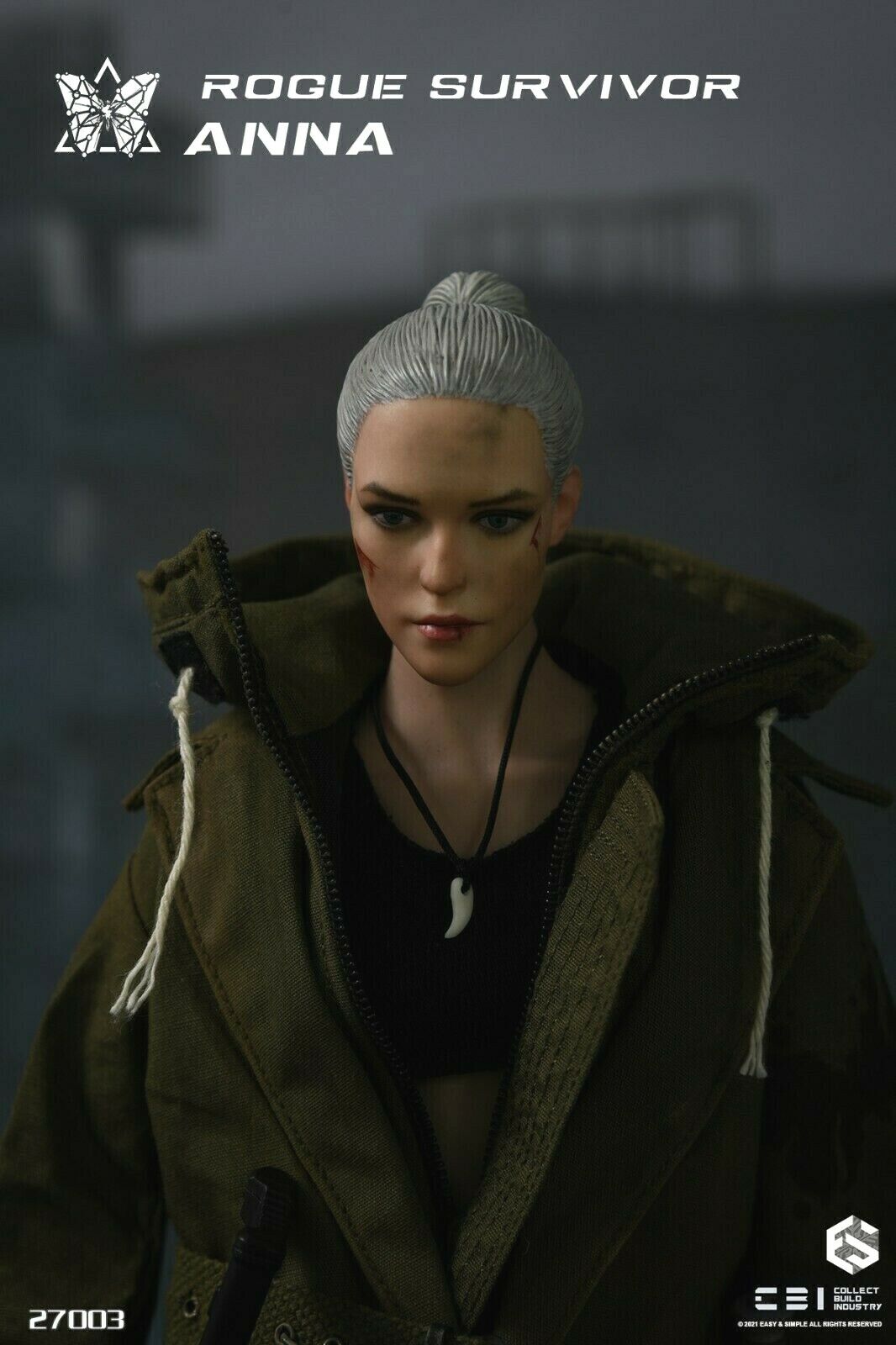 1:6 CBI Rogue Survivor Anna Female Head Sculpt (w/ Cuts) 12" Very Cool TBLeague