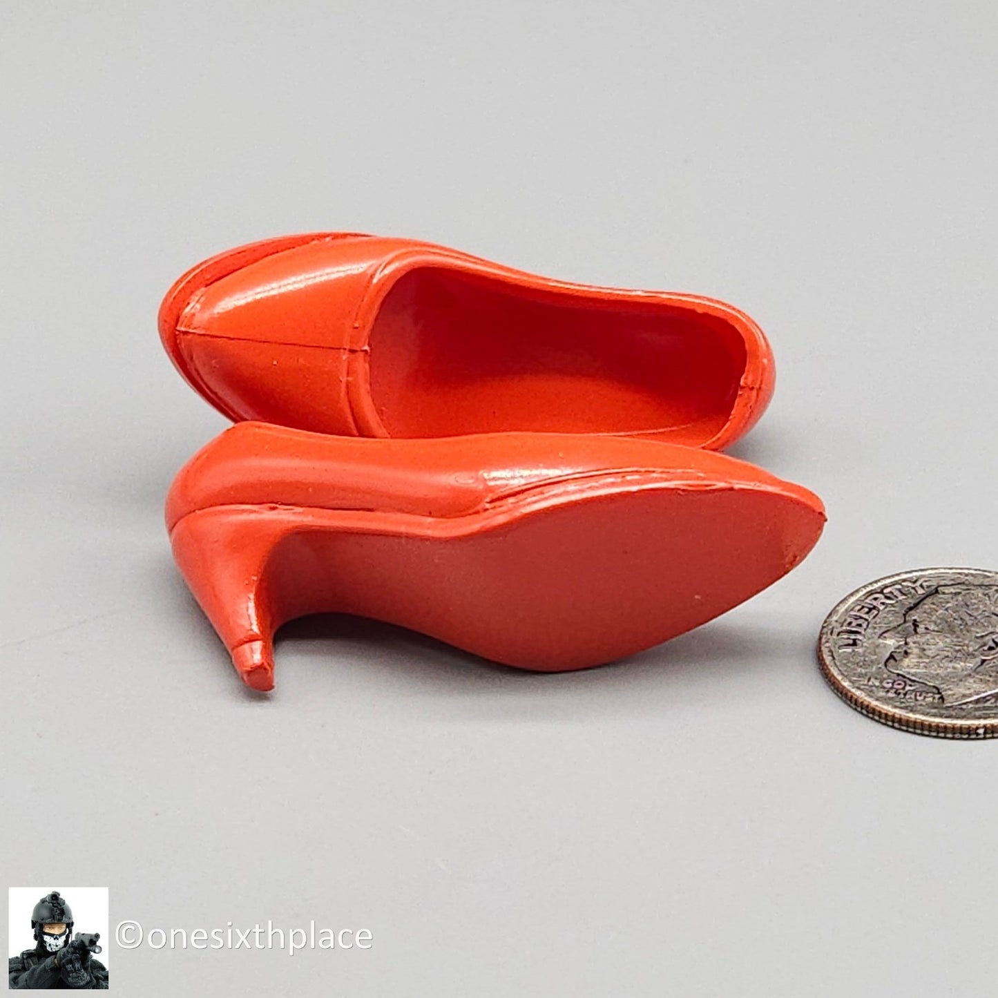 1:6 Triad Toys Female Red High Heels Shoes Style A (Short Heel) 12" Figures