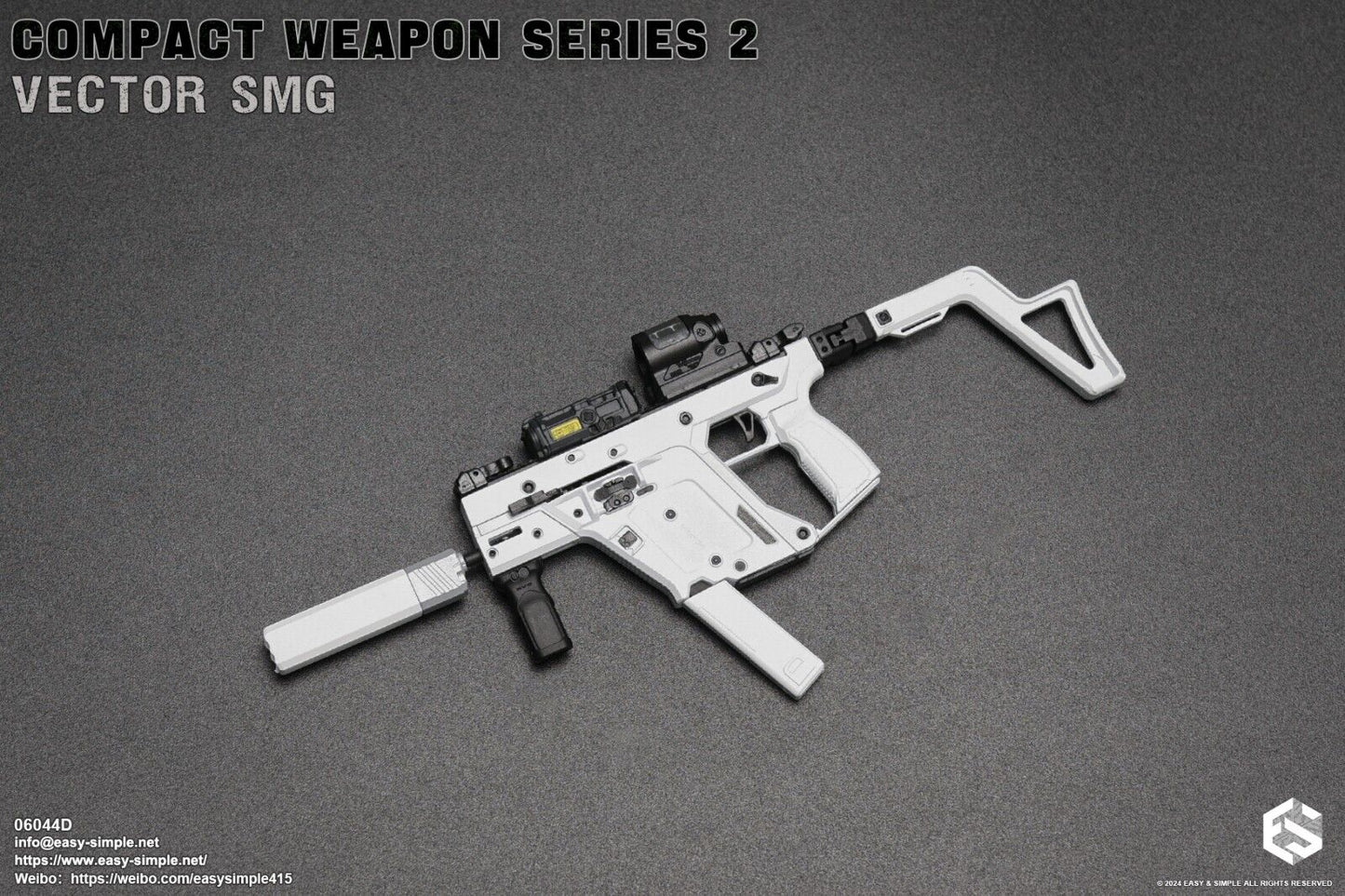 1:6 scale Easy & Simple Compact Weapons Series 2 Vector SMG Set D for 12" Figure