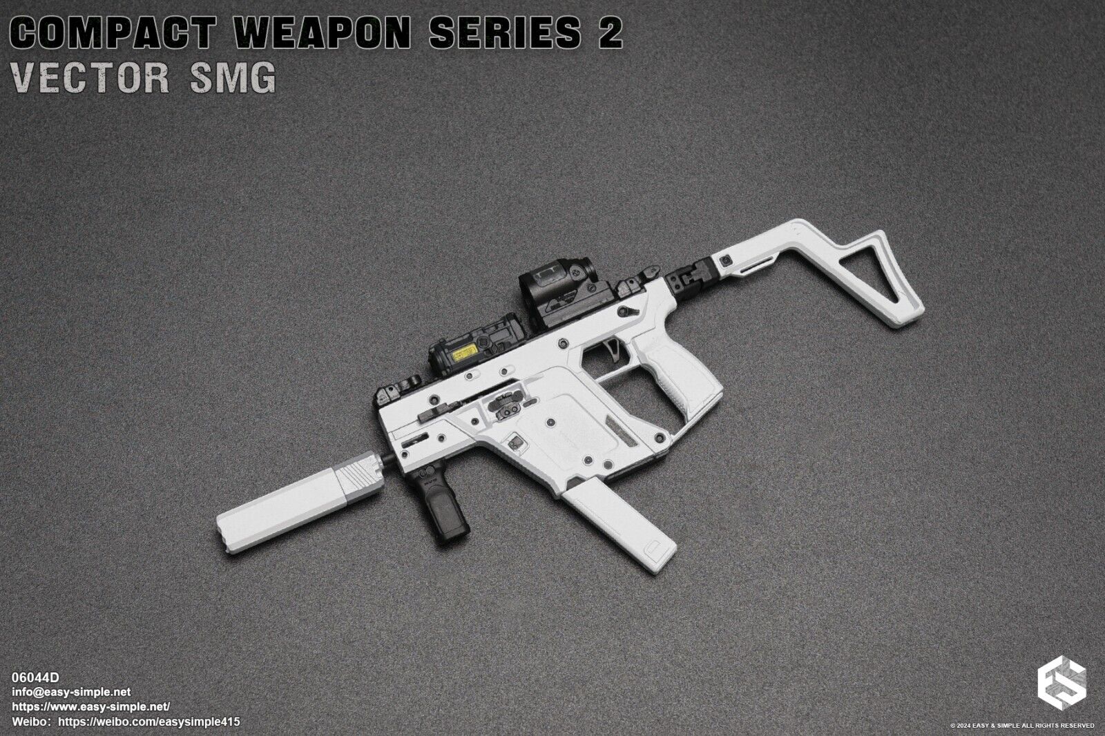 1:6 scale Easy & Simple Compact Weapons Series 2 Vector SMG Set D for 12" Figure