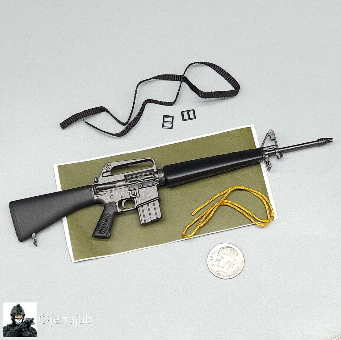 1:6 Ujindou Vietnam 173rd Airborne LRRP M16 Rifle w/ Sling for 12" Figures