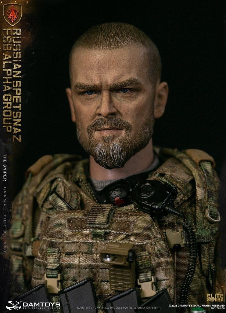 1:6 scale DamToys Russian Spetsnaz FSB ALPHA Group Sniper 12" Figure 78100