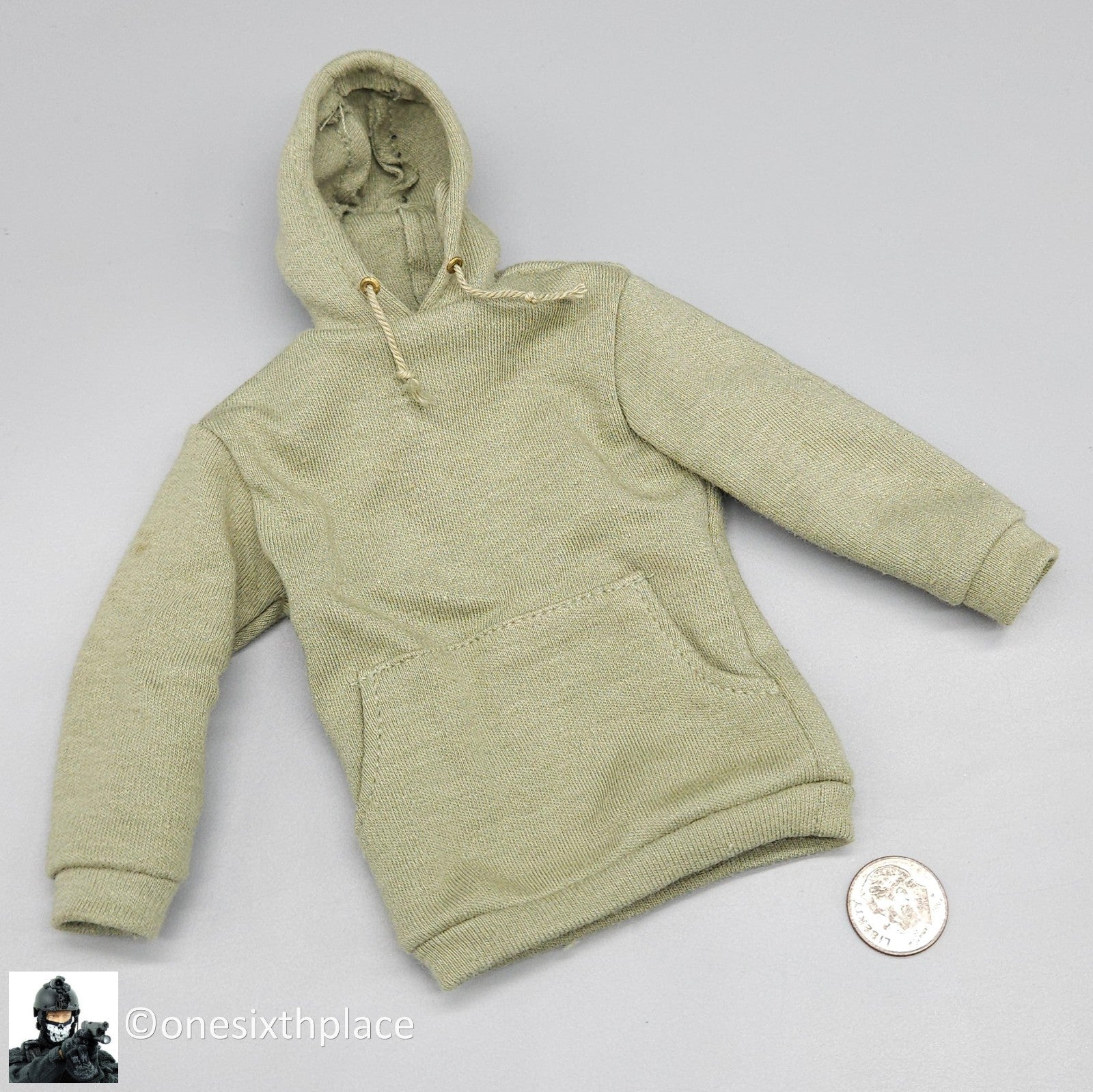 1:6 scale Dragon CIA Agent Jones Mens Green Hoodie for 12" Figures