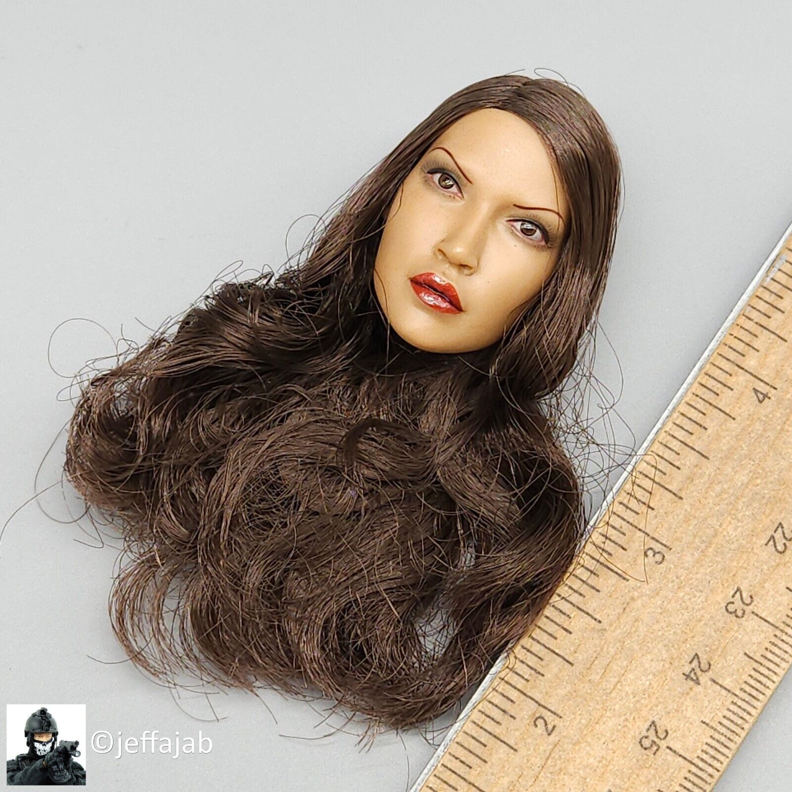 1:6 Flirty Girl Female DX Brunette Hair Head Sculpt for 12" Figures