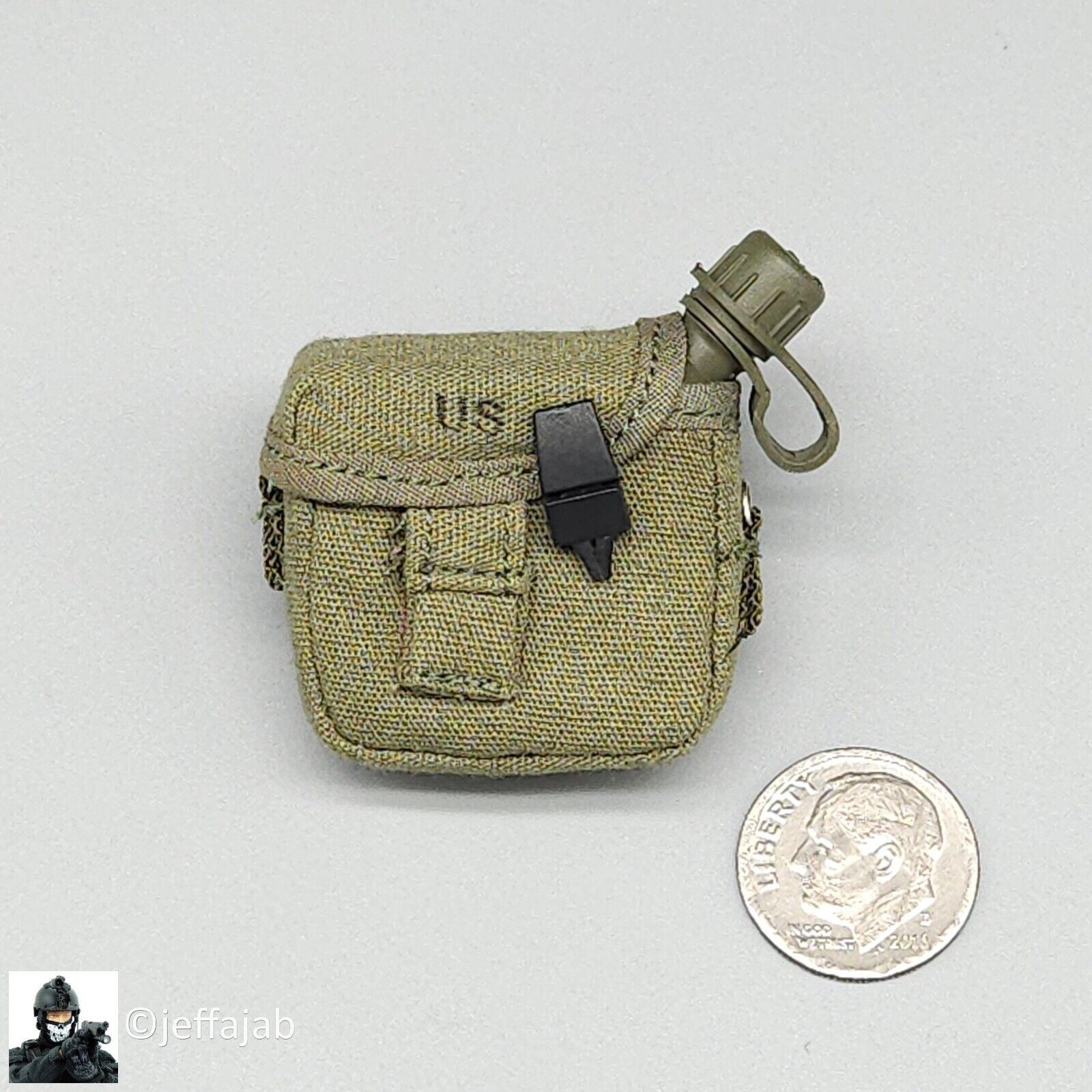 1:6 scale QO Toys Vietnam 101st Airborne Hamburger Hill 2-Quart Canteen Pouch