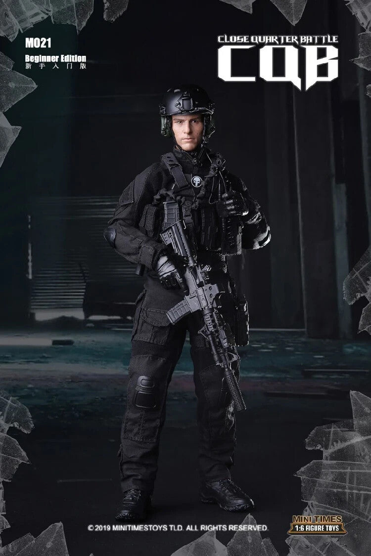 1:6 scale Mini Times CIA CQB Operator Black Leather Like Belt for 12" Figures