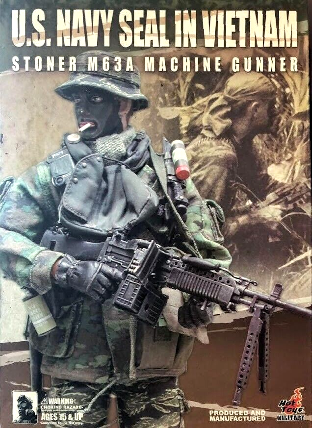 1:6 Hot Toys Vietnam Navy SEAL ARVN CIDG Black Boots (Foot Type) for 12" Figures