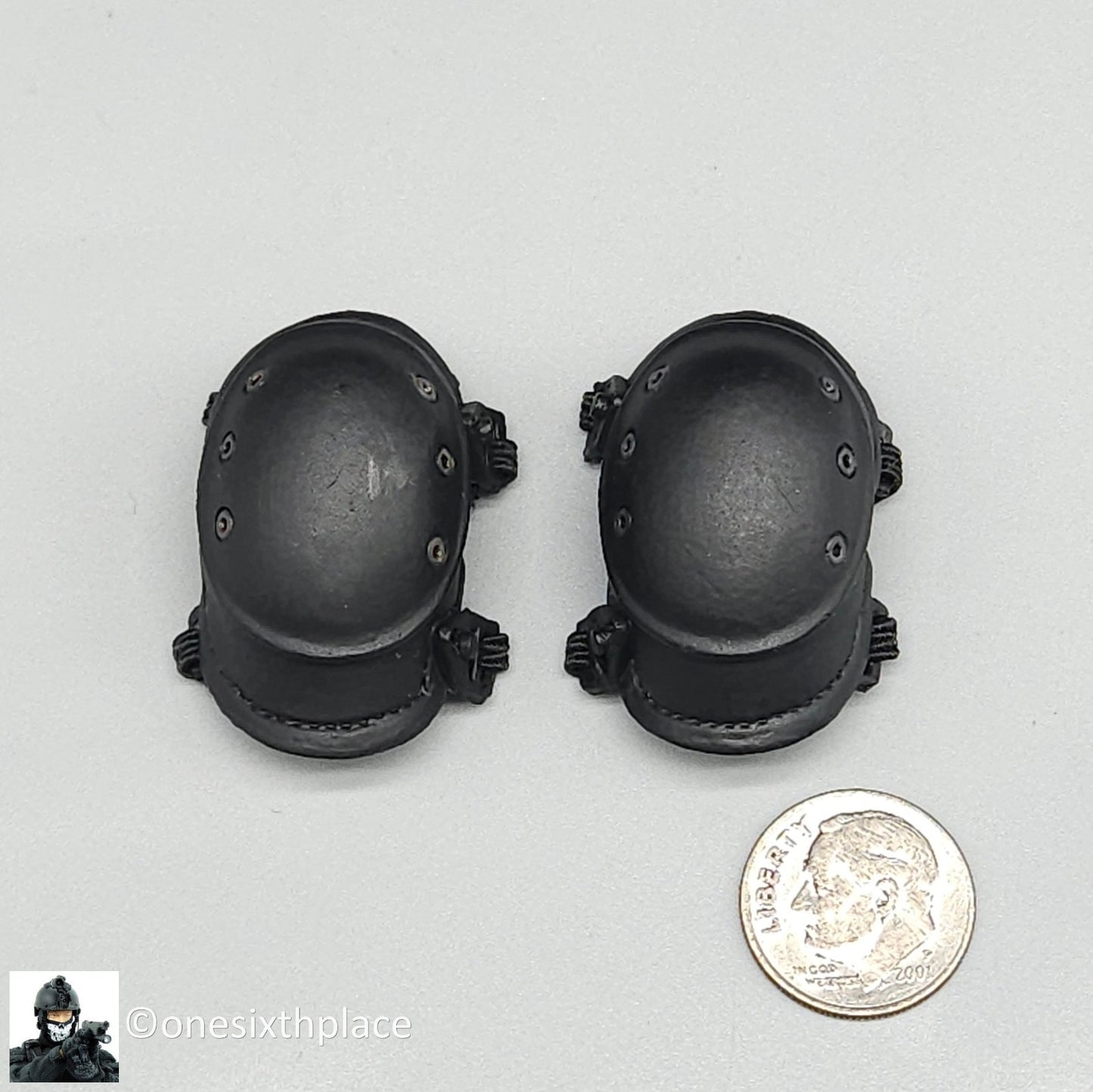 1:6 scale Dragon USMC Curtis Black Knee Pads for 12" Figures