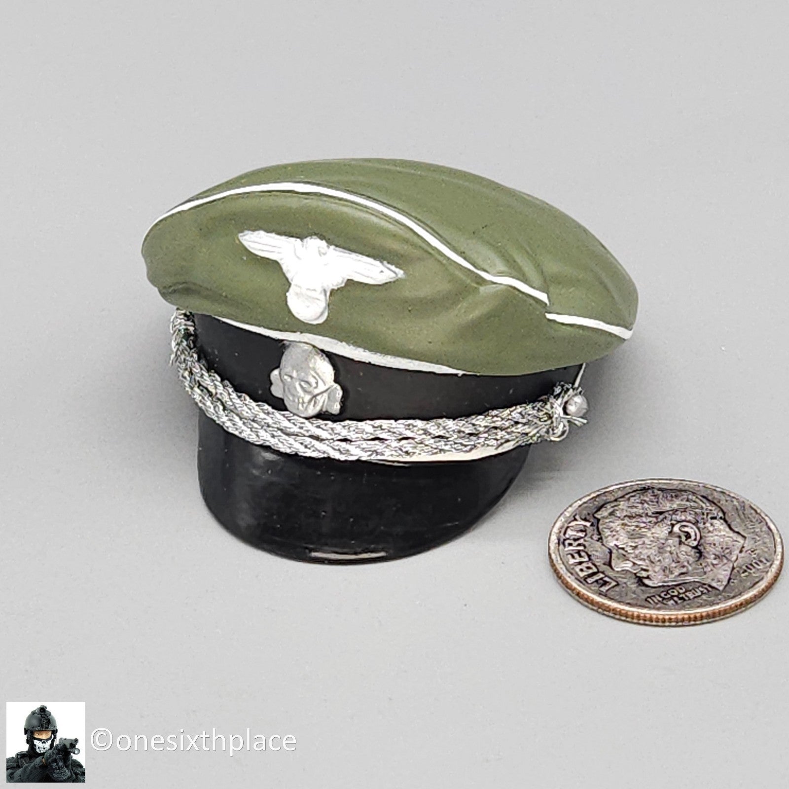 1:6 scale Dragon WWII German Waffen Officer Crusher Cap Hat for 12" Figures