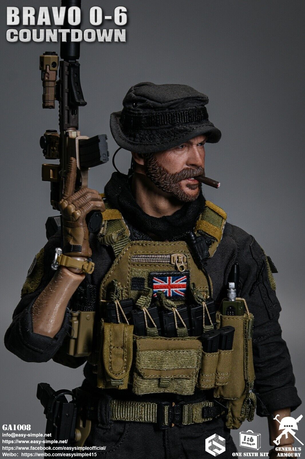 1:6 General's Armoury Bravo 0-6 Countdown Striker Gen 2 Shirt for 12" Figures
