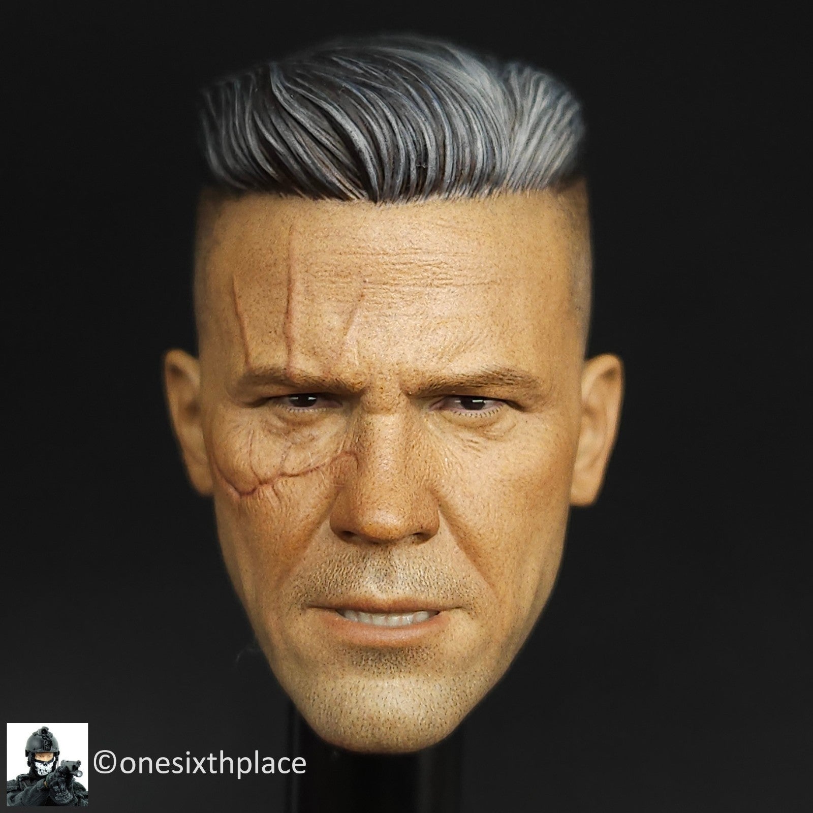 1:6 scale Hot Toys Deadpool 2 Cable Josh Brolin Light Up Head Sculpt MMS583