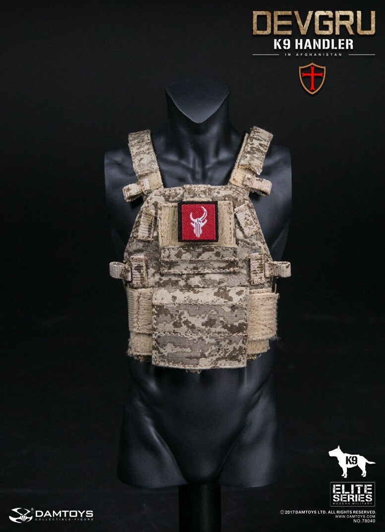 1:6 DamToys DEVGRU K9 Handler AOR1 6094 Slick Plate Carrier for 12" Figures
