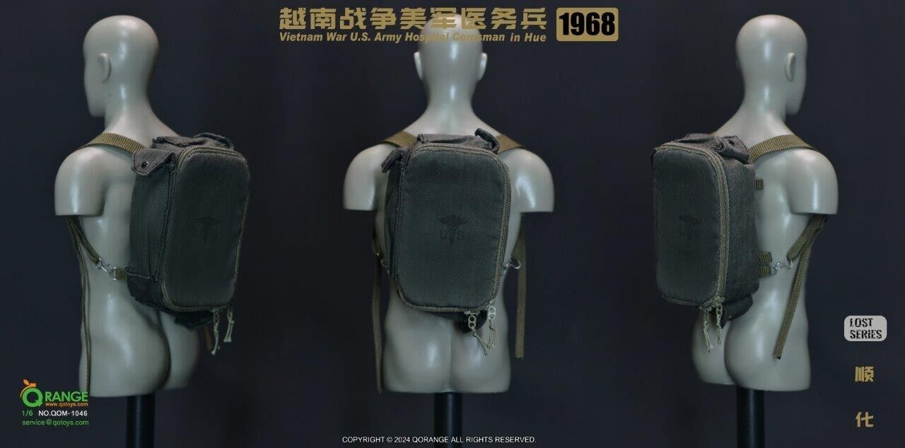 1:6 QO Toys Vietnam US Army Corpsman Medic Backpack for 12" Figures