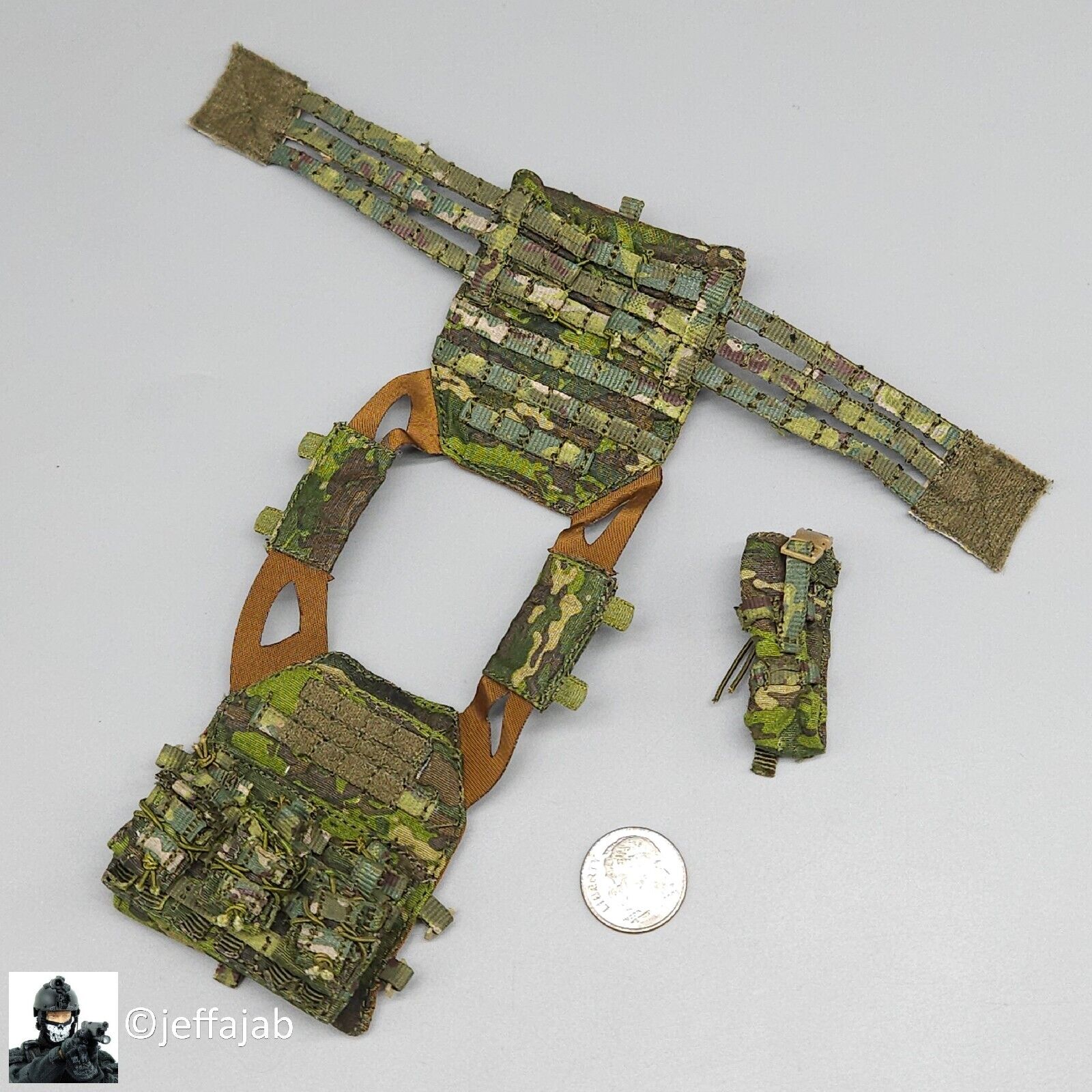 1:6 Flagset DEVGRU Jungle Dagger Multicam Tropic Camo Plate Carrier 12" Figures