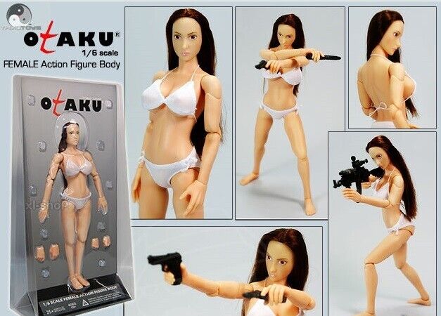1:6 Triad Toys Otaku 1.0 Female Anime Red Hair Head Sculpt for 12" Figures