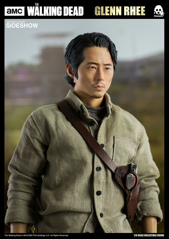 1:6 scale 3A ThreeZero Walking Dead TWD Glenn Rhee Head Sculpt for 12" Figures