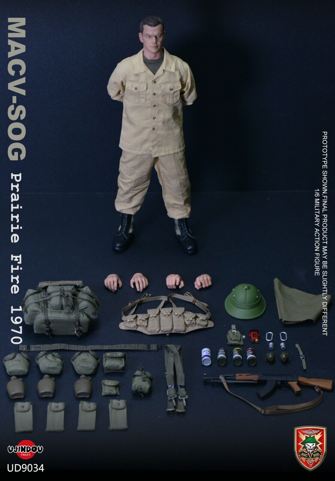1:6 Ujindou Vietnam MACV-SOG Prairie Fire NVA AK Chest Rig for 12" Figures