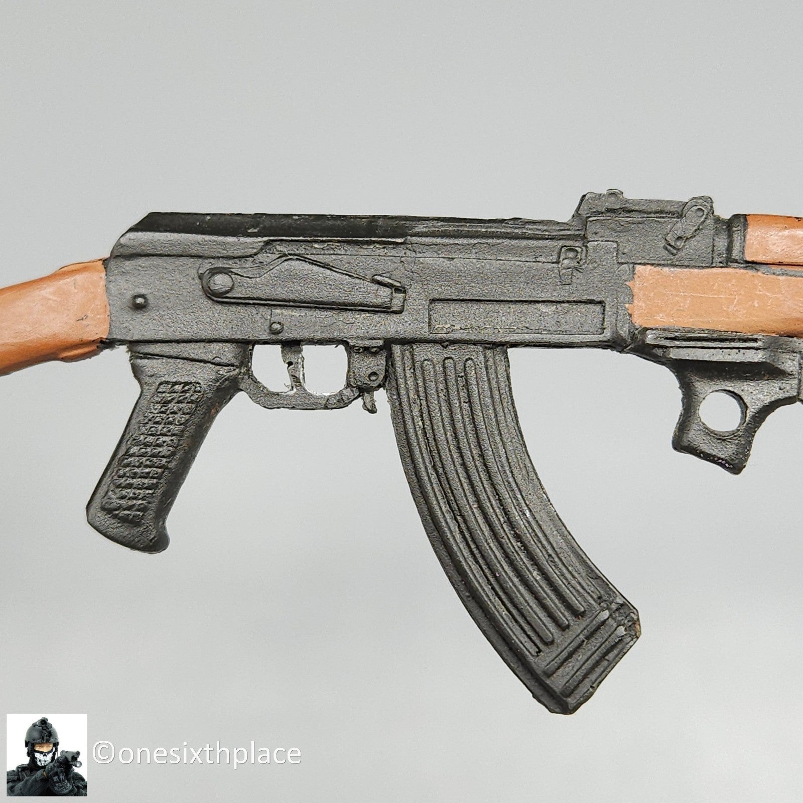1:6 scale AK47 Rifle w/ Grenade Launcher for 12" Figures