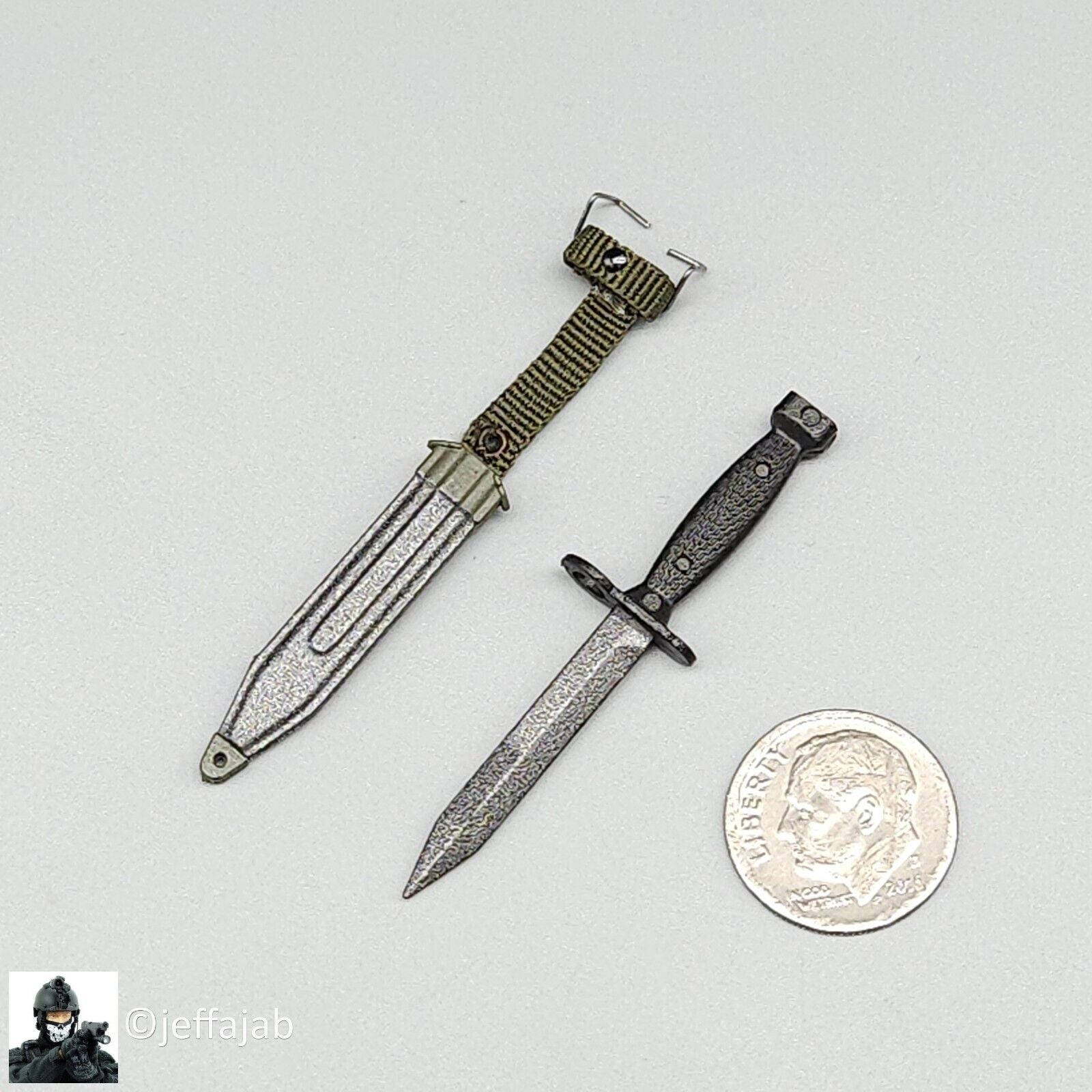 1:6 scale QO Toys Vietnam 101st Airborne Hamburger Hill M6 Bayonet Knife