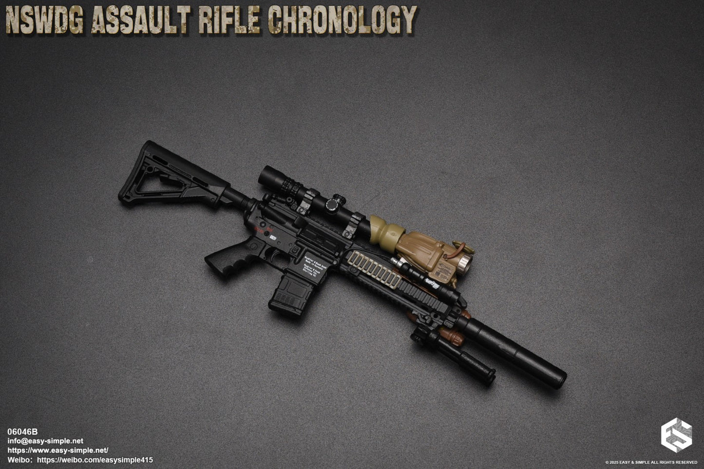1:6 Easy & Simple NSWDG Assault Rifle Chronology Set B for 12" Figures 06046B