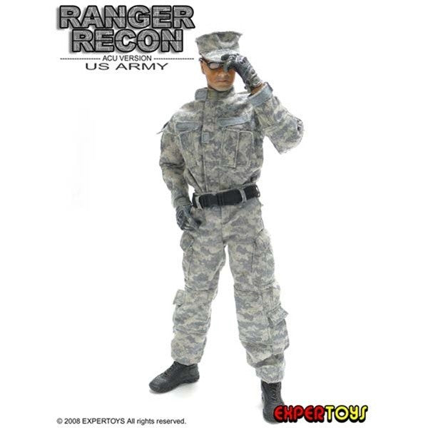 1:6 scale ExperToys Ranger Molded Black Oakley Boots (Foot Type) for 12" Figures