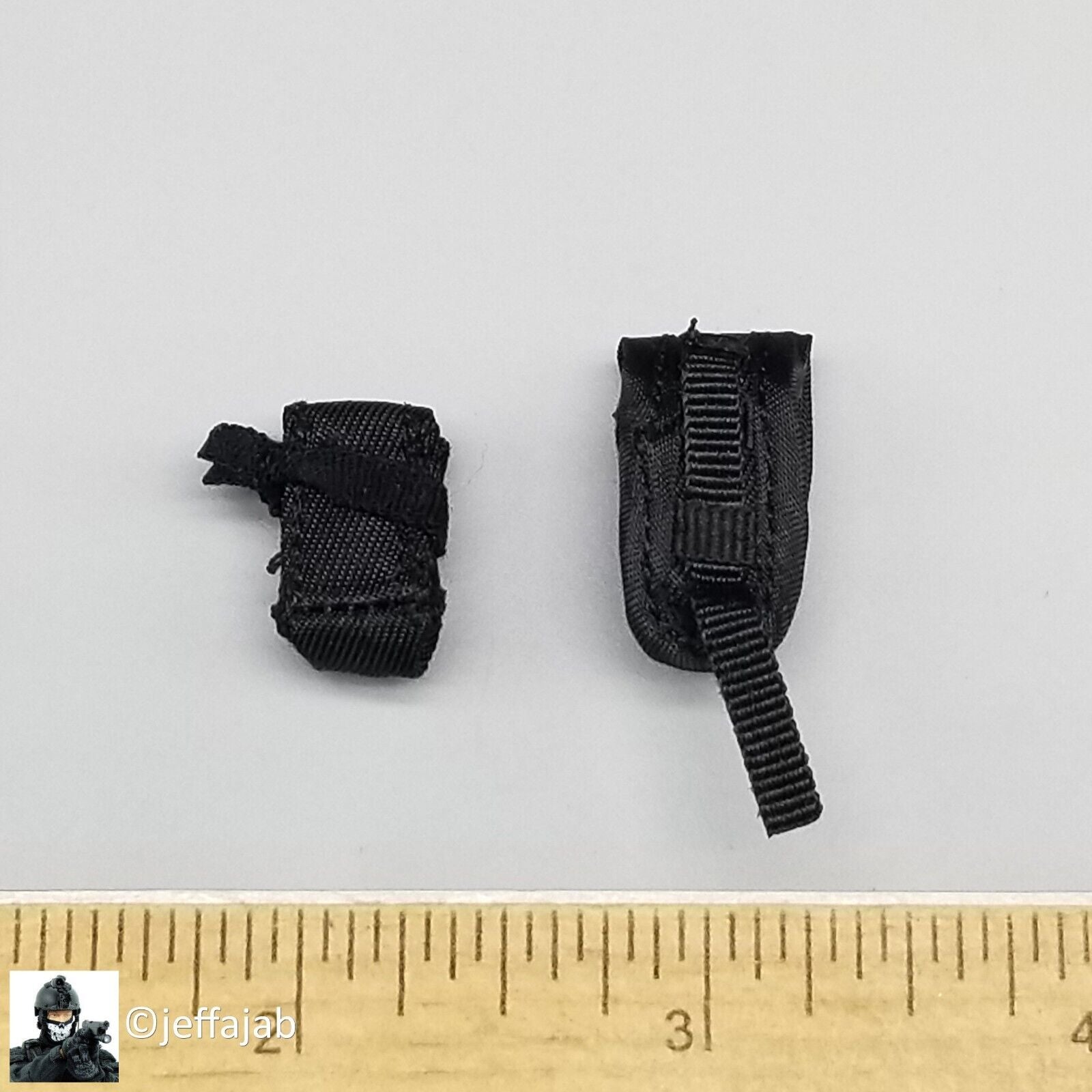 1:6 Flagset Female School Girl Han MeiMei Small Black Pouches for 12" Figures