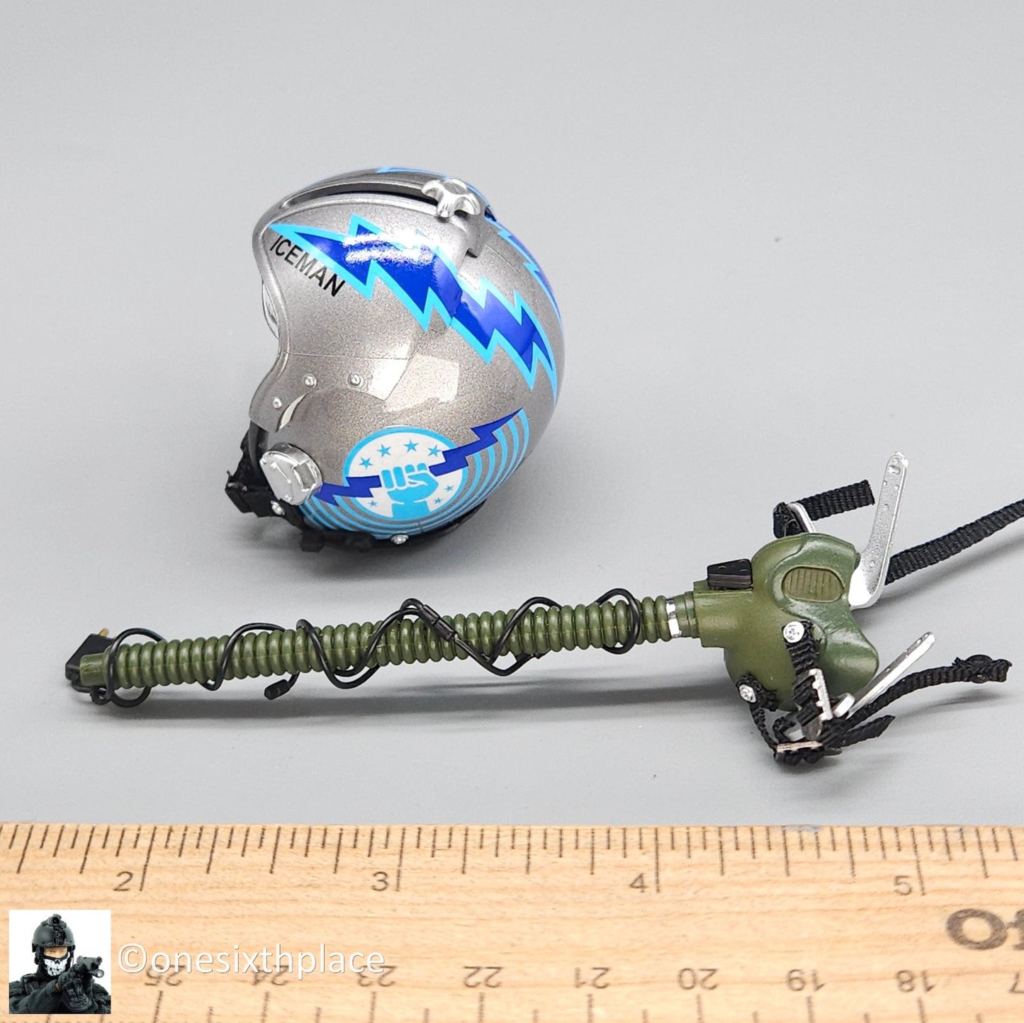 1:6 DID US Navy F-14 Pilot Tom & Nick "Iceman" Flight Helmet for 12" Figures