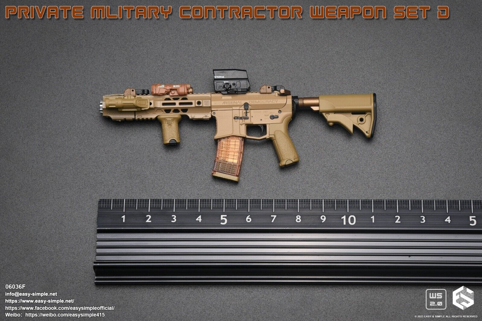 1:6 Easy & Simple Private Military Contractor Weapon Set D Ver. F for 12" Figure