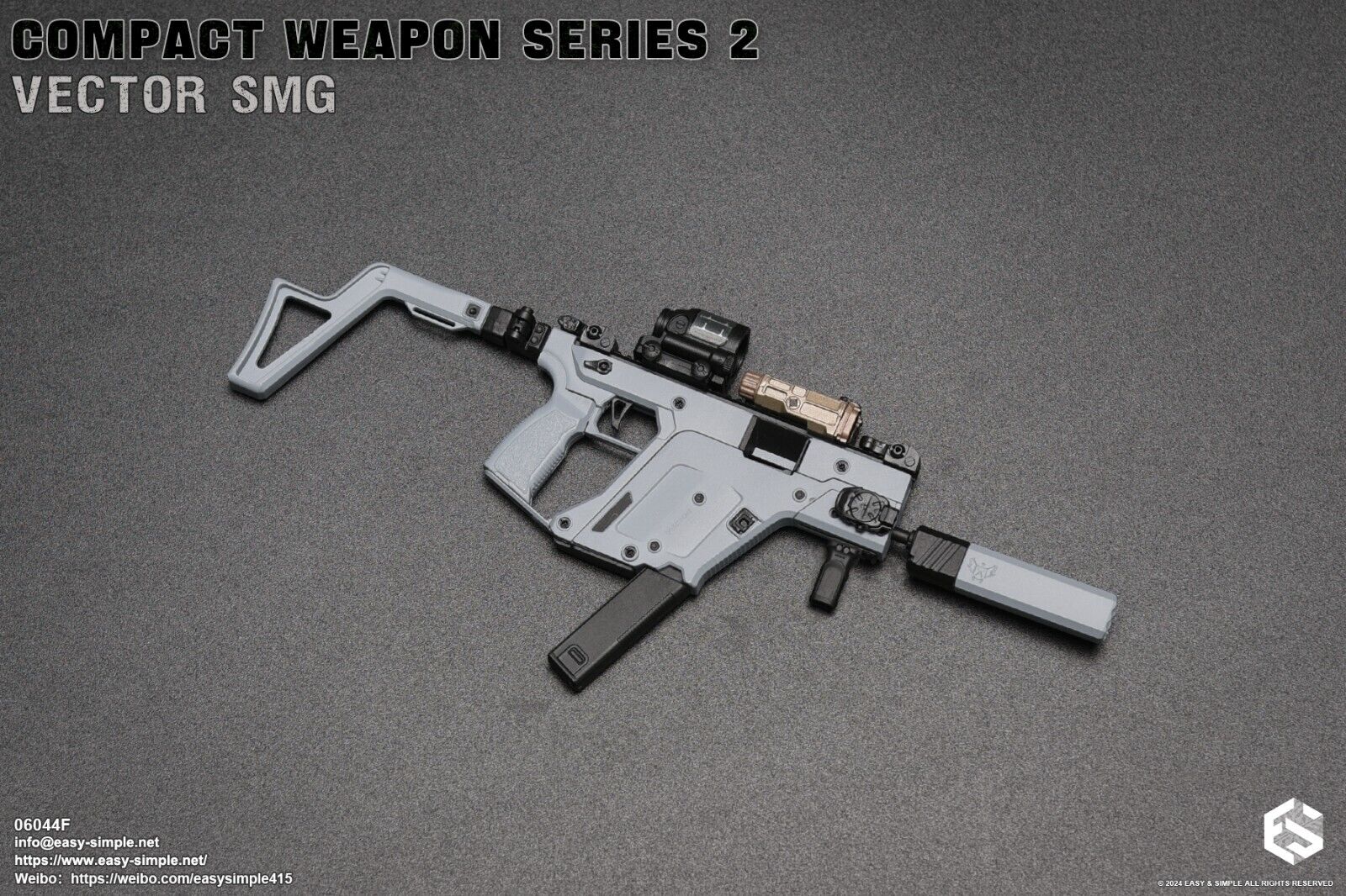 1:6 scale Easy & Simple Compact Weapons Series 2 Vector SMG Set F for 12" Figure