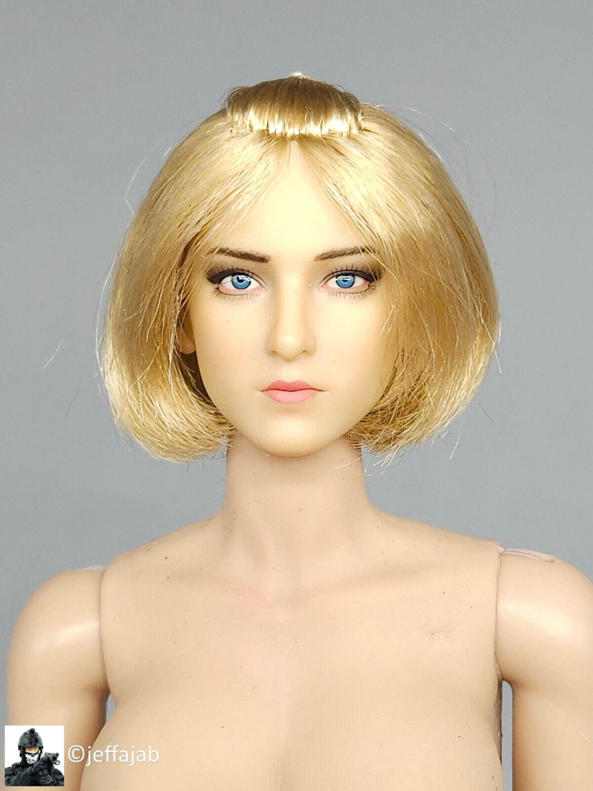 1:6 scale BBK Female Dark Night Sniper Laila Blond Hair Head Sculpt 12" Figures